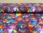 Preview: Patchworkstoff mit Katzen in frechen Neonfarben